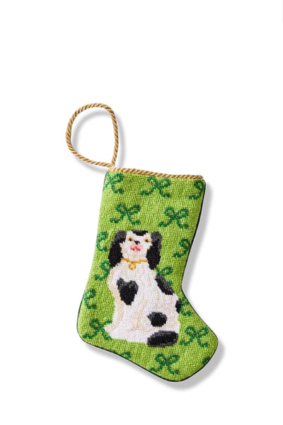 SITTING LIKE ROYALTY IN GREEN BY PAIGE MINEAR BAUBLE STOCKING